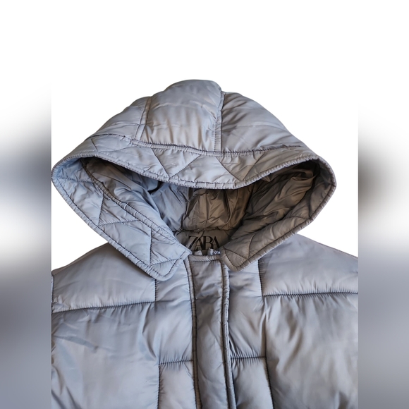 Zara Kids Puffer Jacket in Light Gray - Picture 4 of 12